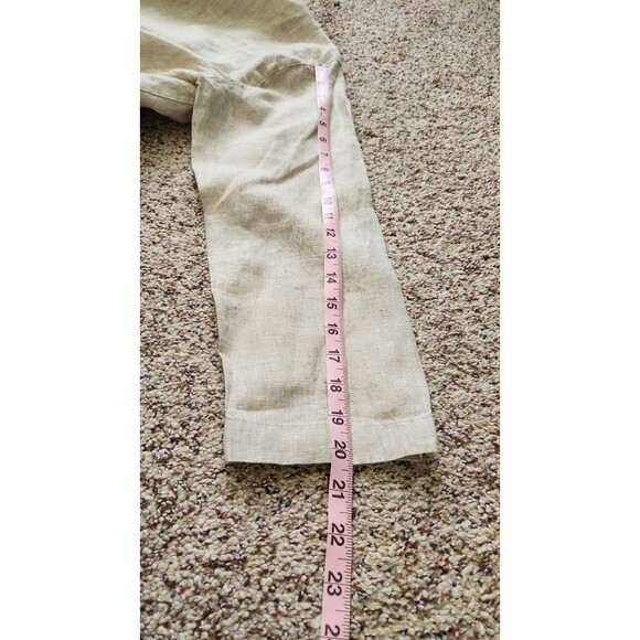 Tahari women's 100% Linen white Tunic open front jacket coat Size large - Picture 6 of 6